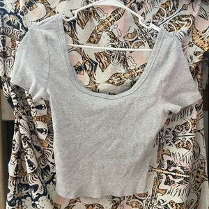 Universal Thread Gray Ribbed Top